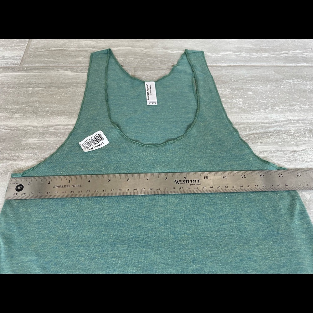 Tri Evergreen & Tri Lemon American Apparel Tri-Blend Sleeveless Racerback Tank - Picture 9 of 12